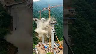 Bridge Collapse Shocks Construction Crew! 😱 Massive Engineering Disaster #ViralShorts