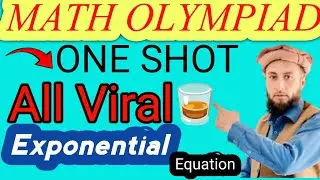 One Shot All viral Exponential Equation || math Olympiad || Hardest Question ❓