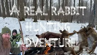 A real rabbit hunting adventure with traditional bows .  Hunt and cook