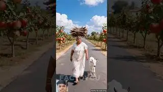 Snake attack! Cute Calf saves Dadi 😭🐄#cow #ai #save #shortsfeed