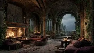 Cozy Gothic Castle | FirePlace Ambience | Perfect for Reading, Sleeping, Focus (3Hrs)