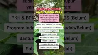 Penyaluran Bansos Awal Tahun 2025 #infopkhhariini #bpntcair #basosawaltahun #pipcair #bansoscair