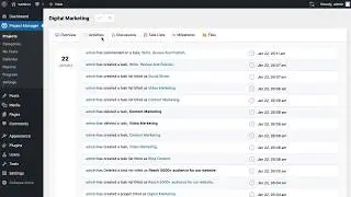 WP Project Manager Feature: Activities