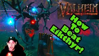NEW STRAT! Killing Eikthyr the Deer God In Valheim New Viking Survival Game! Mideaval Minecraft