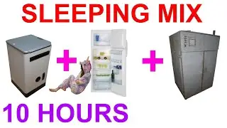 №703 Washing machine sound, refrigerator sound, sound of an old drying cabinet - 10 hours. ASMR