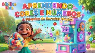 Aprendendo Cores e Números 123 | A Máquina de Sorvetes Mágica 🍦 - Bibilice Kids
