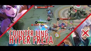 HYPER CARRY FREYA MID COUNTER LING | GAMEPLAY MOBILE LEGEND | AUTO BANTAI BRO