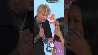 Machine Gun Kelly and Casie Baker at the 2025 Nickelodeon Kids' Choice Awards