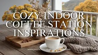 Warm Rustic Fall Home Decorating Ideas: Cozy Indoor Coffee Station Inspirations