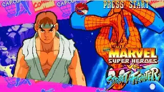 Ryu/Spiderman - Marvel Super Heroes vs Street Fighter (Arcade)