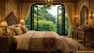 ASMR Rain Sounds for Sleeping - Sound of HeavyRainstorm & Thunder in the Misty Forest At Night 