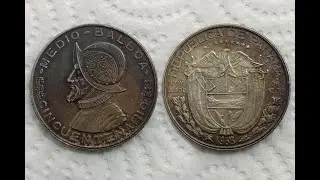 1953-P MEDIO BALBOA Silver Panama Half Balboa Philadelphia Mint: International Coins