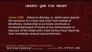 Cestui Que Vie Trust (Act of 1666) - Read n Vibe