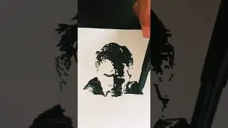 Drawing Doctor Strange like a printer 🖨 🔥#silhouette   #trendingshorts #drawing #drawlikeaprinter