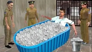 Thief Ice Bath Challenge Police Caught Jail Escape Hindi Kahani Hindi Moral Stories New Comedy Video