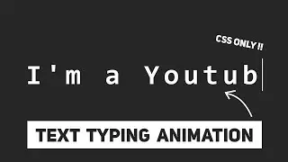 Css Text Typing Animation Using Only Html & Css | Codes Tutorials