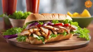 Chicken and Sauce For Chicken Subway Sandwich