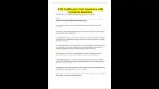ESB Certification Test Questions with Complete Solutions2475