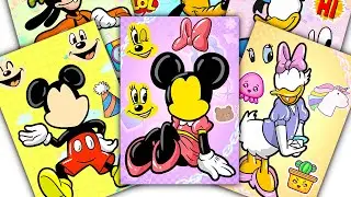 How to Make DIY Paper Stickers With Disney Mickey Mouse ❤️ Sticker Star