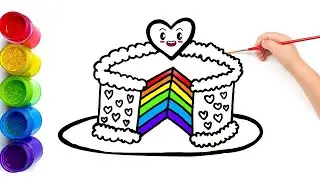 How To Draw Birthday Cake Drawing | Beautiful Birthday Cake Drawing for Kids | Cake Drawing
