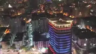 Night Aerial Footage Karachi City Capital Province Sindh Pakistan Largest The World Population Over