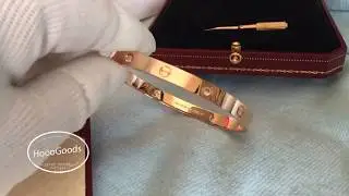 Cartier Love Bracelet, 4 Diamonds - Rose Gold / Pink Gold