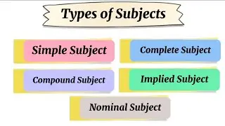 Understanding Subject and Its Types in English Grammar||English