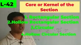 L-42 Core or Kernel of the Section ll Rectangular ll Hollow Rectangular ll Circular, Hollow Circular