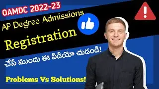 Do's & Don'ts during Oamdc Ap degree Registration | Watch this before Registration | Ap Degree Onlin