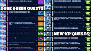 Fortnite Chapter 2 Season 8 : NEW CHALLENGES! | The Qube Queen Quests | New xp Quests