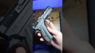 CZ P-01 with thin full checkered grey/black Lok Grips #cz #edc #firearms #9mm