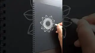 White Mandala On Black Paper #shorts #Shorts