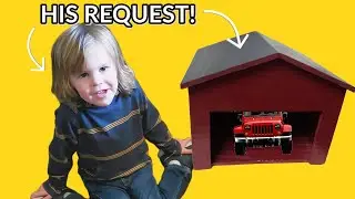 My Kid Went Crazy When I Built Him a DIY Toy Garage!