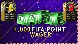 1000 FIFA POINTS WAGER!!! WHO WILL WIN?!?!?! FIFA 18 ULTIMATE TEAM!!!