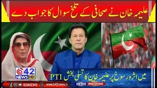 Aleema Khan Responds to Journalist&rsquo;s Tough Question About Imran Khan | B42 News