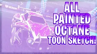 ALL PAINTED OCTANE TOON SKETCH DECAL! (Rocket League Season 3 Update)