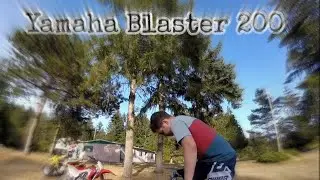 Riding Yamaha Blaster 200 at Friends house| Chest mount camera view!