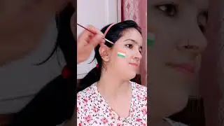 Indian flag painting on face |🇮🇳Art |Independence Day face art | Happy independence day