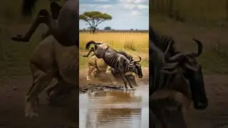 Marwari horse vs Lion2 Epic showdown in the wild #wildlife #animalbattle #nature