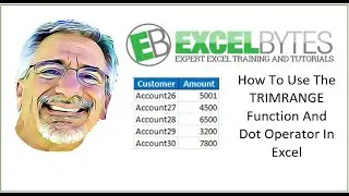 Как использовать функцию TRIMRANGE и оператор «точка» в Excel