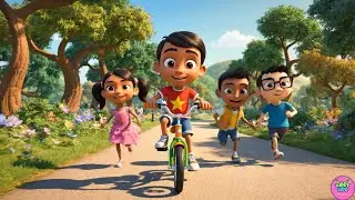 Super Racing Cycle Song for Kids 🚴 | Fun & Learning | 3D Cartoon Video