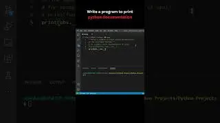 Write a program to print python documentation 1