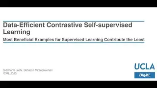 ICML 2023 Data-Efficient Contrastive Self-Supervised Learning