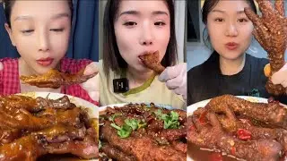 Eating chicken feet curry asmr mukbang eating chinese food