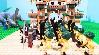 medieval castle army battle palace siege Orcs vs lego persian Arabian Nights stop motion animation.