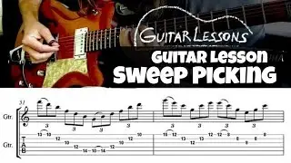 SWEEP PICKING Arpeggios Lesson (TAB) - Modern Guitar Techniques | Peter Luha