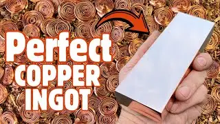Perfect Pure Copper Ingot - Copper Swirls - ASMR Metal Melting - BigStackD