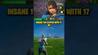 INSANE 1v4 Clutch With 17 HP! #fortnite #fortniteclips #prospering #shorts