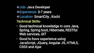 Opening for Java developer | Abzer Technologies  Kochi.   #Java #Spring  #SpringBoot