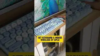 UPLU Keyboard Mouse Wireless 1 Set Silent Click Gaming & Office for Hp Laptop Komputer Ipad #539